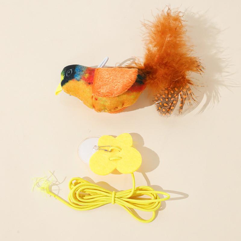Plüsch Katzenspielzeug Vogel mit Geräusch für Indoor-Beschäftigung und Haustierunterhaltung