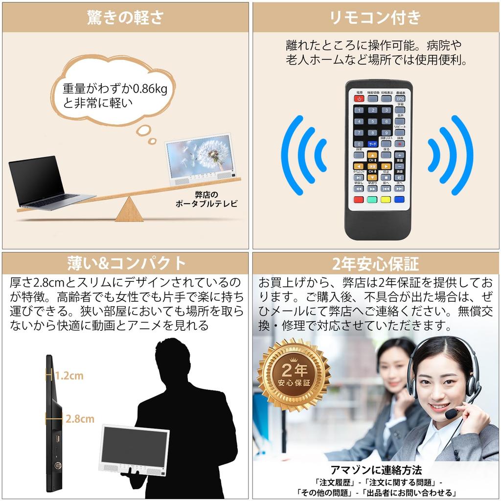 Bærbar TV med opptak Kompakt Stor Høy Passer for planlagte opptak på spesifiserte datoer og Enkel Passer for HDMI YouTube Bilveske Egnet