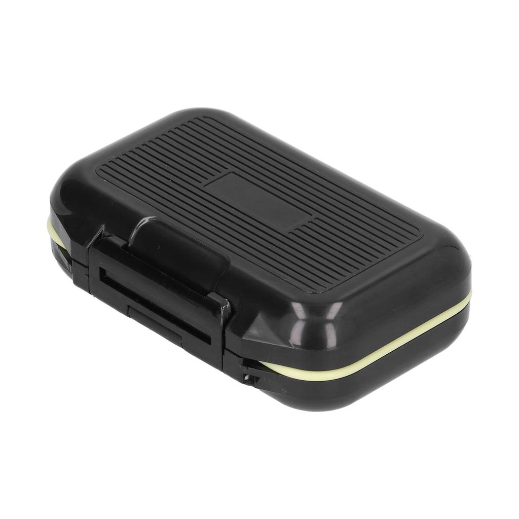 Boîte de Pêche Multi-Compartiments Détachable Étanche Rangement Appâts Leurres Hameçons Noir