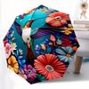 1pc Hummingbird Flowers Automatic Open/close, Heavy-Duty Iron Frame & 8-Rib Structure, Compact Folding Umbrella for Women/Men, All-Season Travel, Hall