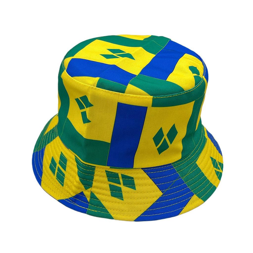 Bucket Hat Plus Size Patch Double-Sided Wear Polyacetic Fiber Thick Premium Gothic Running Custom National Flag Bucket Hat
