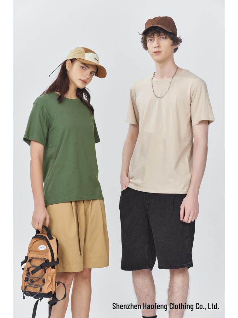 European Pure Cotton T-Shirt with Custom Logo for Events, Workwear, or Corporate Culture Celebrations