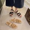 Fashion Big Size Beach Shoes Slippers Flat Slipers Women Slides Fashion Lady Sabot 2025 Soft Luxury Girl Rome Scandals Slippers Casual B