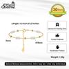 EFFIE QUEEN Genuine 925 Sterling Silver Pearl Bracelet Fashion 3MM Beaded Chain Bracelet Wedding 14K Gold Plated Jewelry GPB40