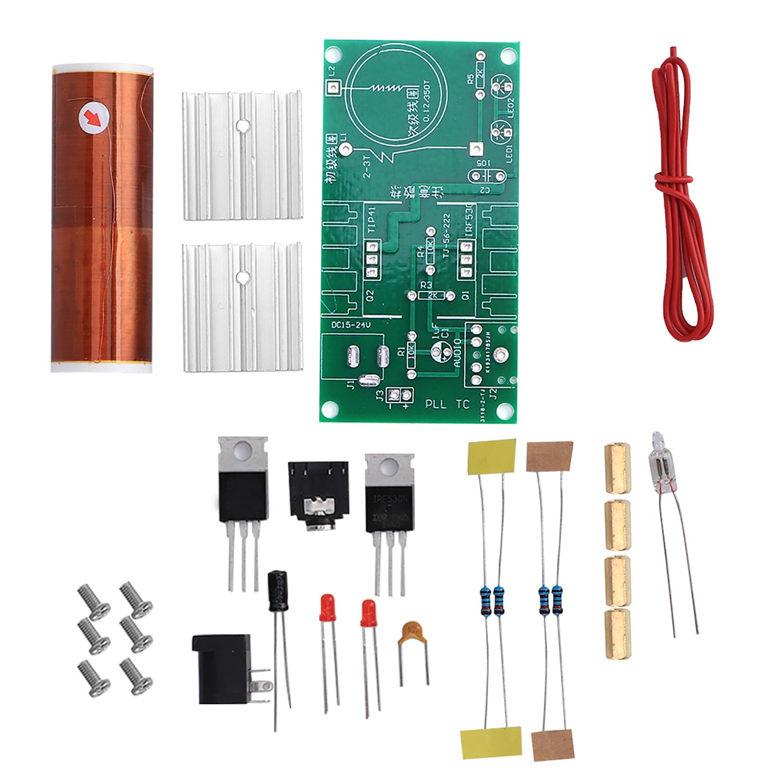 

Tesla Coil Module Plasma Speaker Unassembled Mini DIY Electronic Kit Tool 15W DC 15 24V 2A