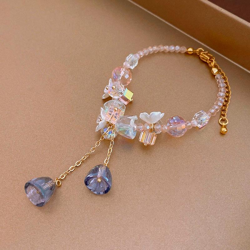 

Элегантные ретро серьги-кисточки с кристаллами в виде цветов - Стерлинговое серебро для женщин