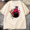 Bottled Evil Black Cat Tshirt Trendy Cotton Summer T-shirt Loose Short-Sleeved Cat Design Clothes Men Women Streetwear Clothes