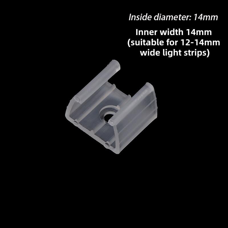 20Pcs 10/12/14/17/20Mm Led Strip Fix Clips Connector For Fixing 2835 Neon Light 220V Cob Plastic Buckle Flexible Accessories