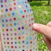 Colorful Star Rhinestone Face Stickers Dopamine Makeup Gems for Music Festival Self-Adhesive Body Jewels for Cheek Decoration