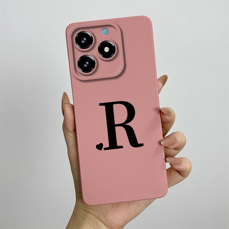 Für Realme C63 C61 Handyhülle Niedliche Buchstaben Rückseite Für Oppo Realme C 61 C 63 Weiches Flüssigsilikon Kameraschutz Fundas