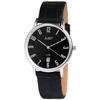 Men's Watch - JUST - Saxton - Black Leather - Steel Case 38 Mm - Water Resistance 5 ATM