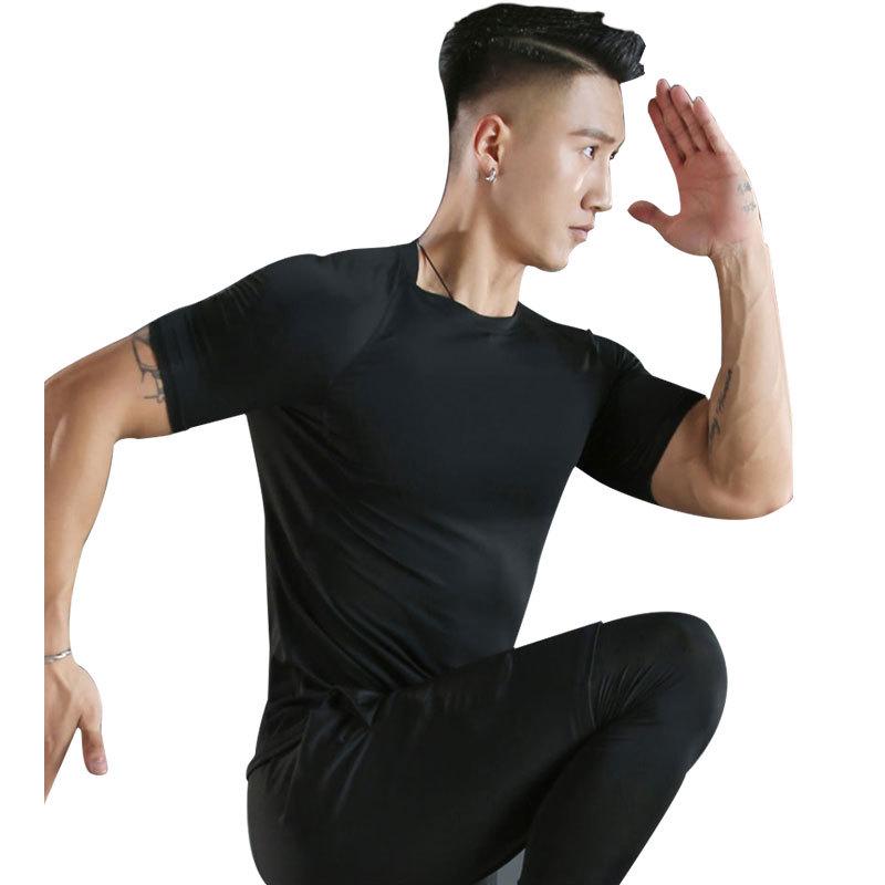 Men's Quick-Dry Running Tights & Breathable Fitness T-Shirt Set