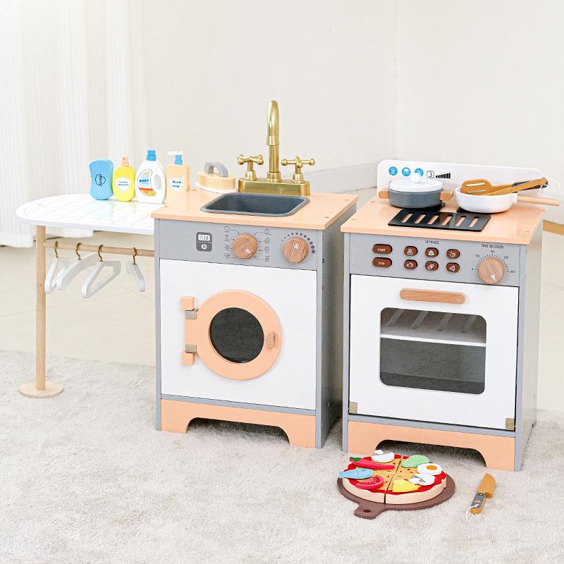 Wooden Pretend Play Kitchen Set: Fruit Cutting Toys for Kids' Birthday Gift