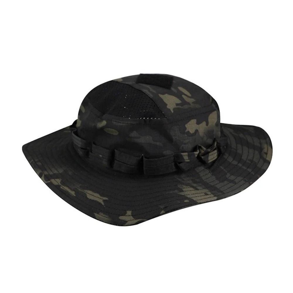 Large Brim Fisherman Hat Breathable Multicam Fishing Sun Cap Durable Bucket Benny Hats  Hiking