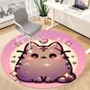 1 szt. Pusheen Uroczy Kot Okrągły Dywanik Biurowy, Pod Krzesła Biurowe, Sypialnia, Salon, Wystrój Domu, Dekoracja Pokoju, Dostępny w Różnych Rozmiarach