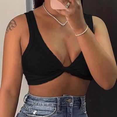 European and American Women's Simple and Sexy Solid Color Slimming Top Vest