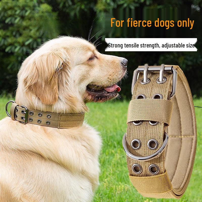 Outdoor Tactical Nylon Dog Collar with Liftable Handle