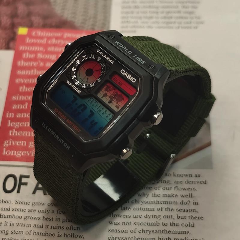 CASIO Unisex YOUTH Black Watch AE-1200WH-1A(Watch3--)