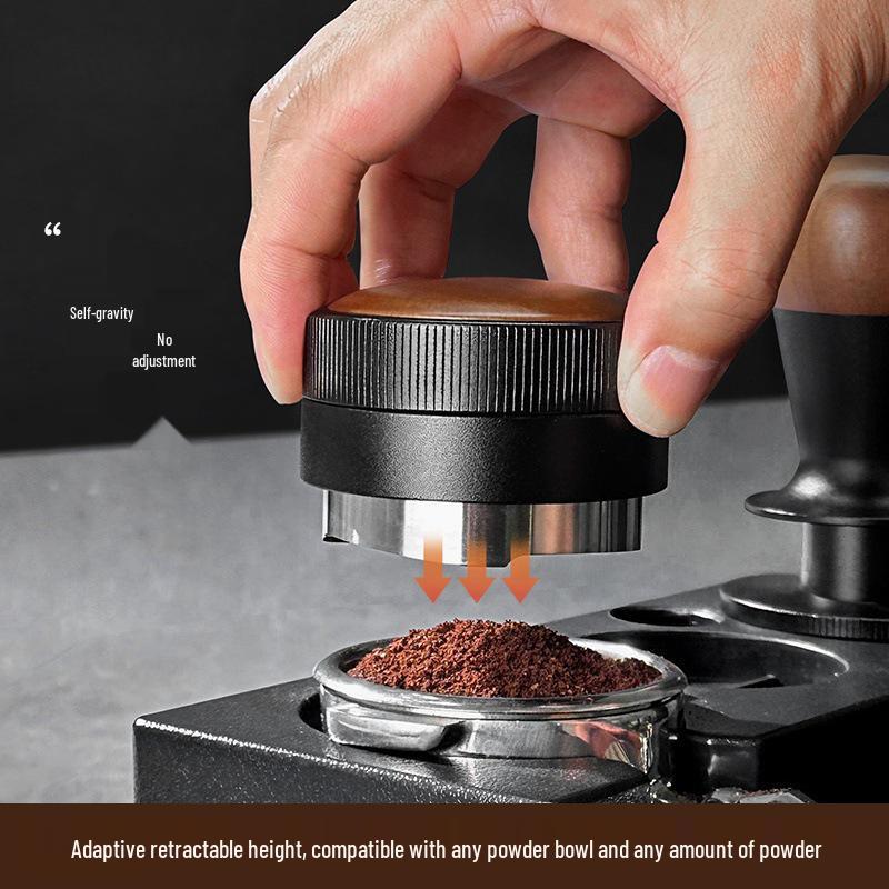 Automatic Height-Adjusting 304 Stainless Coffee Tamper, Self-Weighted, Sizes 51/53/58mm