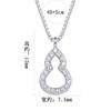 New hollow gourd necklace women's light luxury high-end sense inlaid synthetic zircon pendant fashionable and simple student jewelry wholesale