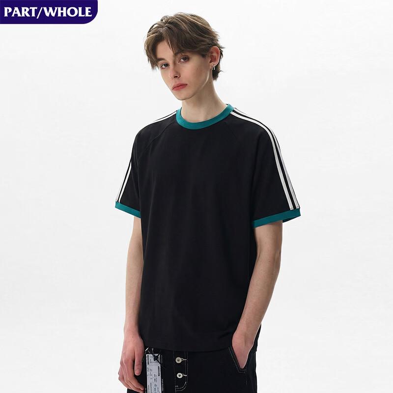 

PART/WHOLE Men s Cool-Touch Quick-Dry Color-Block Striped T-Shirt 2XL