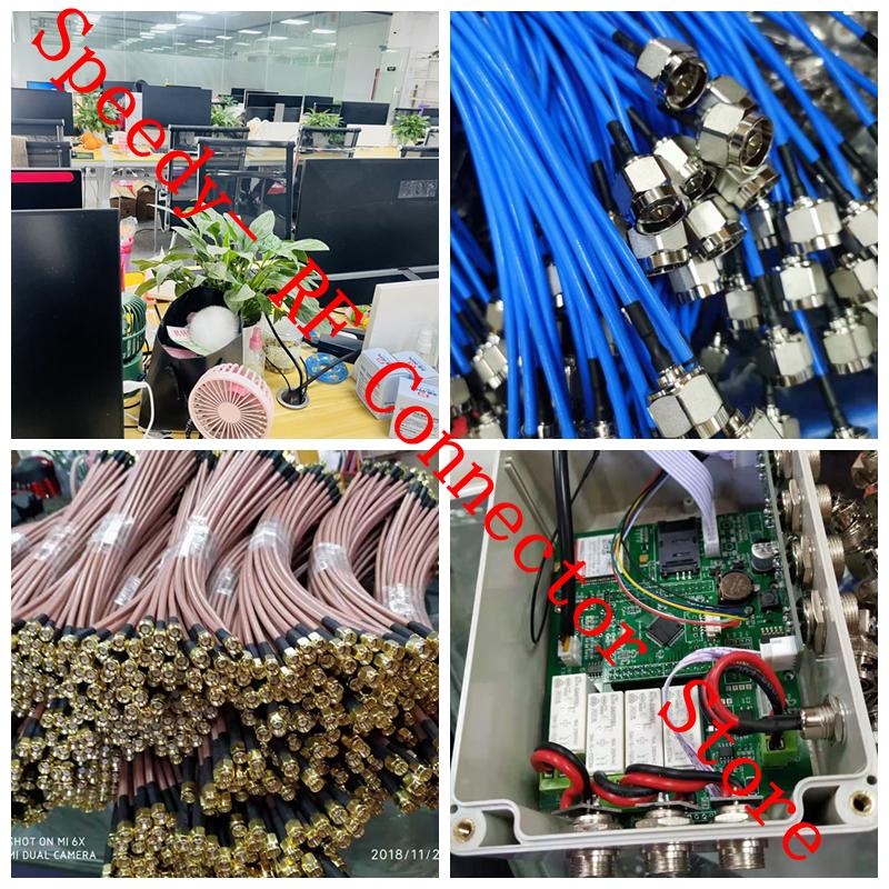Q9 BNC Male To SMA Male Crimp for RG58 Coax Extension Connector RPSMA Male To BNC Right Angle Cable Fast Delivery Brass RF
