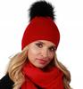 Warm Hat With Pompom, Two Layers A13