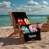 Custom Name Ultra-Soft Beach Towel with Pac-Man Theme,Ideal for Pool - Camping, Diving - Perfect Travel Essential, Vibrant Beach Towel.