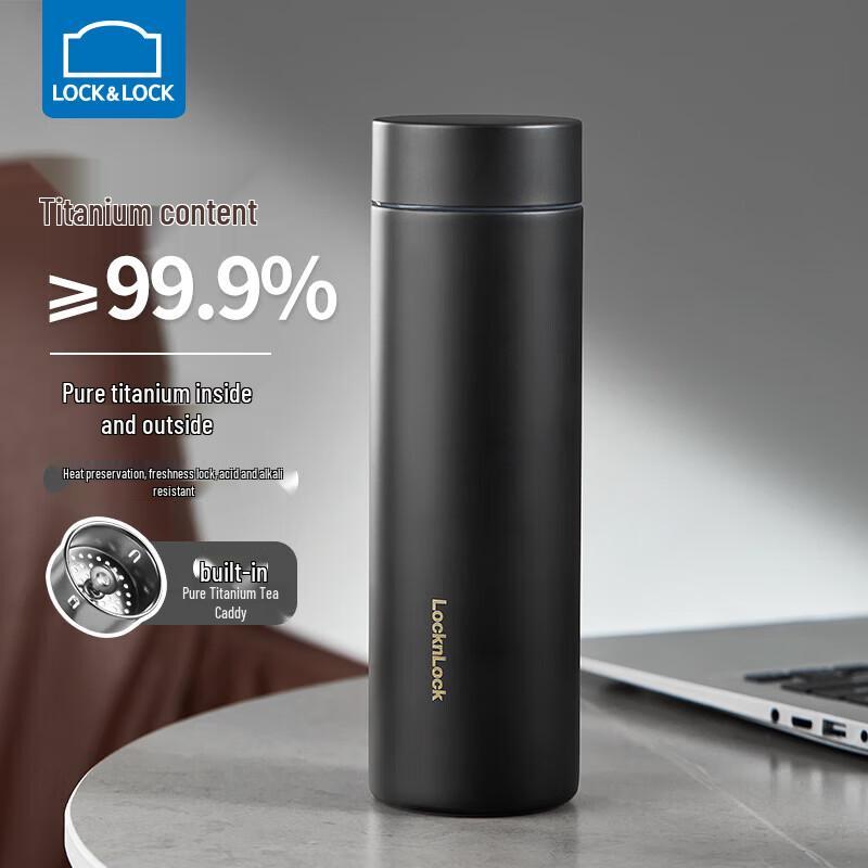 Lock & Lock Pure Titanium Insulated Mug 480ml Gift Set