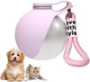 10oz Edelstahl Hundewasserflasche 2 in 1 Auslaufsicher Tragbarer Haustier-Reisebecher Faltbare Silikonschüssel für Outdoor-Spaziergänge Camping