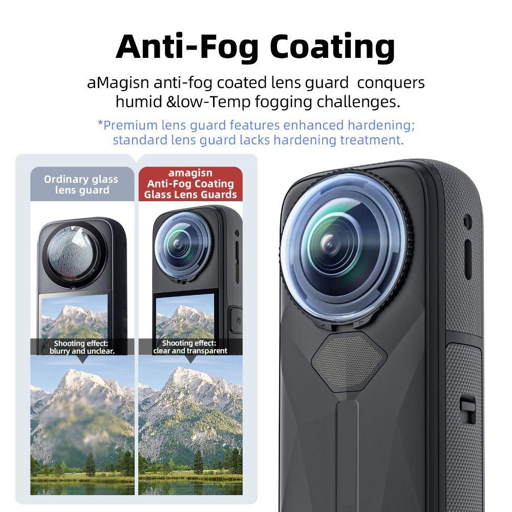 Optical Glass Lens Protector Protective Lens Cap for Insta360 X5 Panoramic Camera Accessories