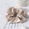 Custom logo 100% Mulberry 22momme  7cm Silk Scrunchies Hair Ties Hair Accessories for Girls
