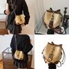 Stylish Korean Fashion Casual Women's Bucket Bag Trendy Fall Collection In Black And Brown