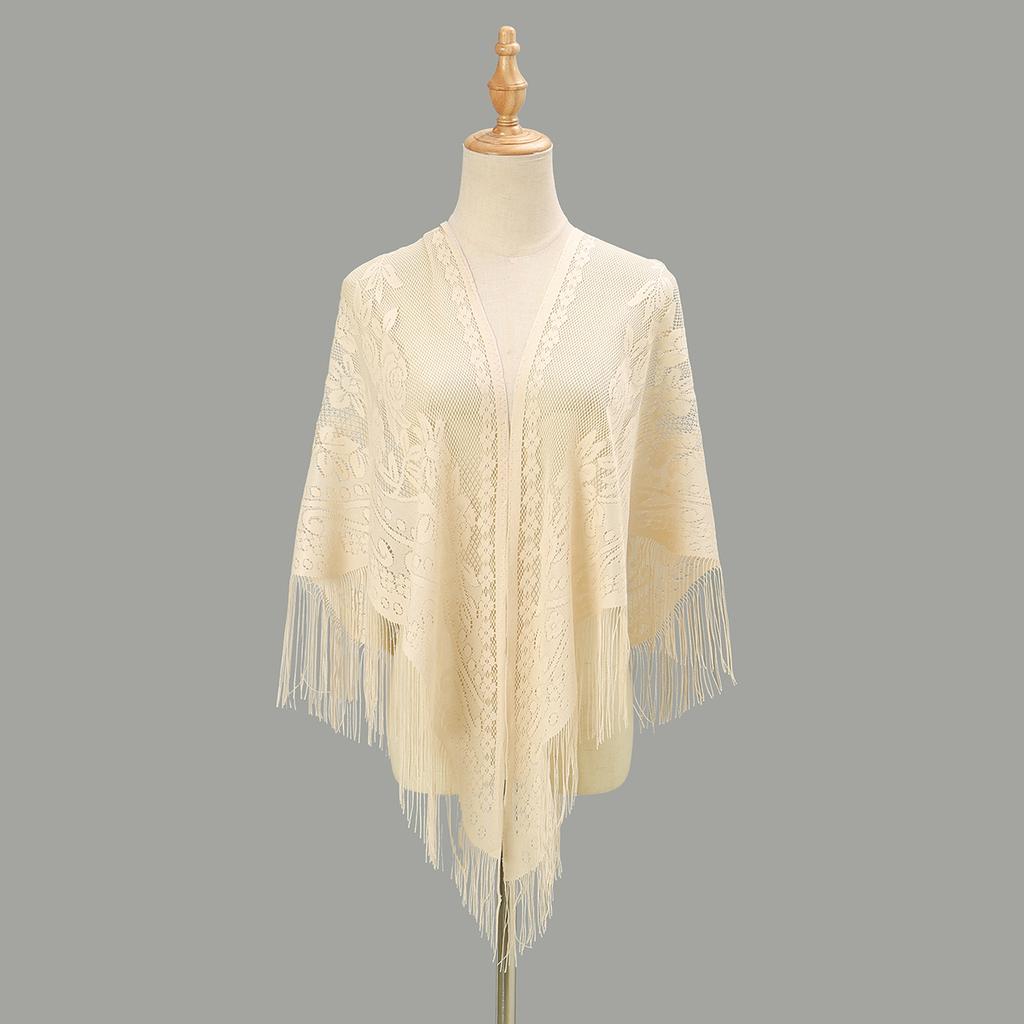 New Embroidery Lace Scarf Shawl Women Scarf Shawls Fringe Solid Pashmina Stole Bufandas Muslim Hijab Sjaal Party Shawl Headscarf