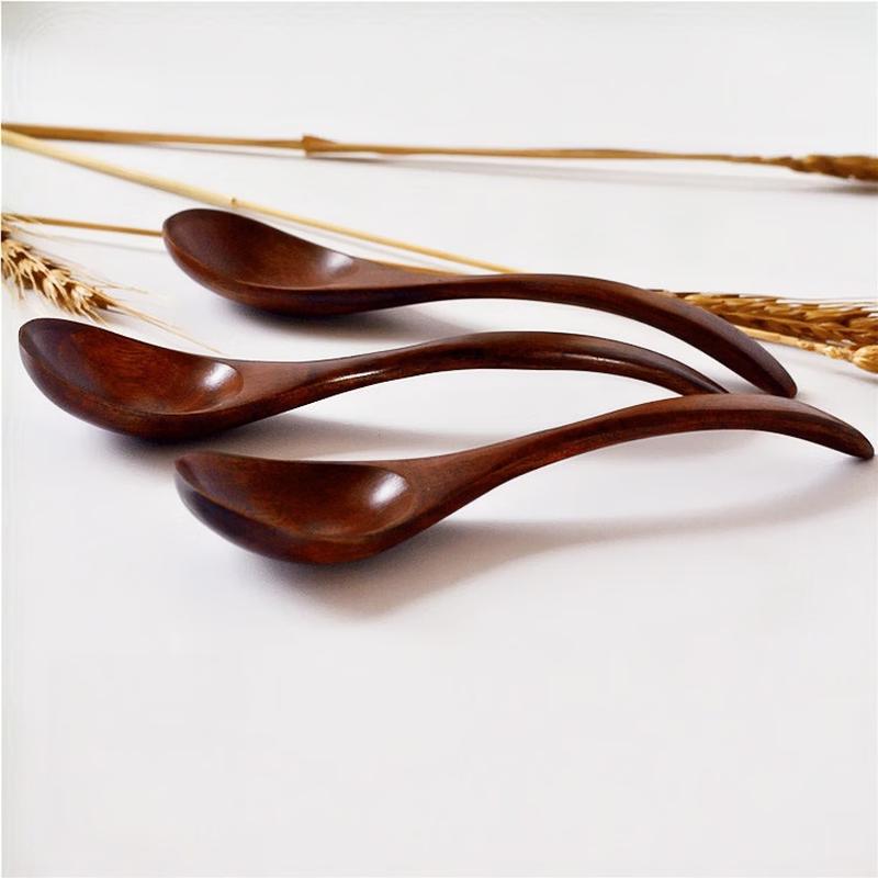 

Japanese Wooden Curved Handle Stirring Spoon