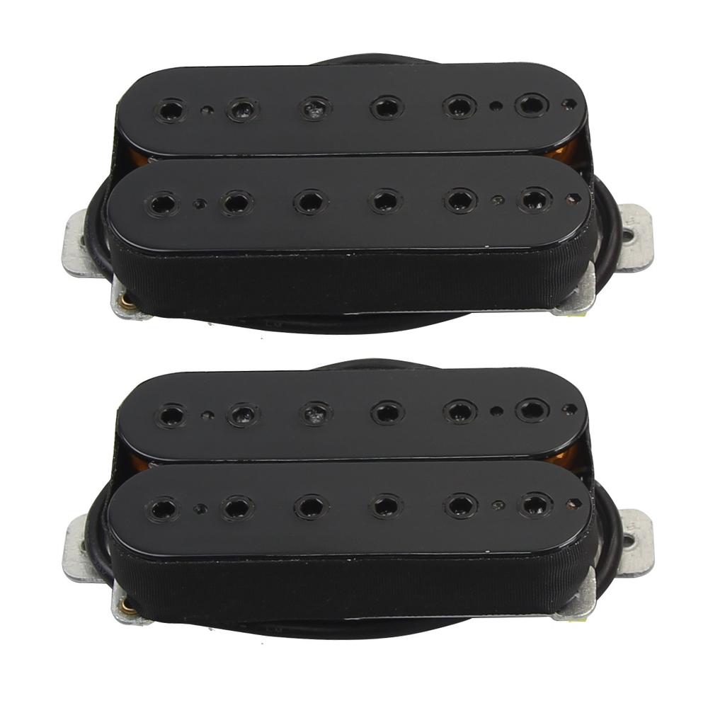 FLEOR Set of Humbucker Pickup Electric Guitar Pickup Neck Bridge Set Ceramic Magnet Guitar Parts, Black / White Choose