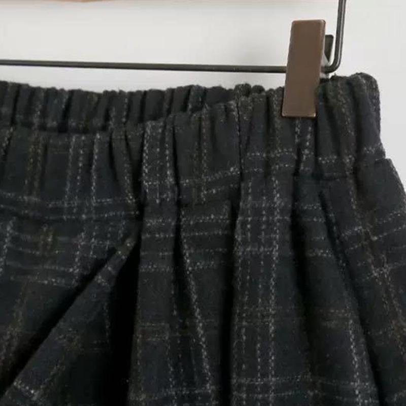 Pants for Women Long Trousers Plus Size Thickened Stretchy Versatile Casual Wide Leg Wide-Leg Tweed Pants