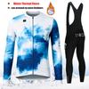 2027 Winter Rvouei Cycling Clothing Men Thermal Fleece Bicycling Clothing Set Outdoor MTB Bike Bib Pants Ropa Maillot Ciclismo