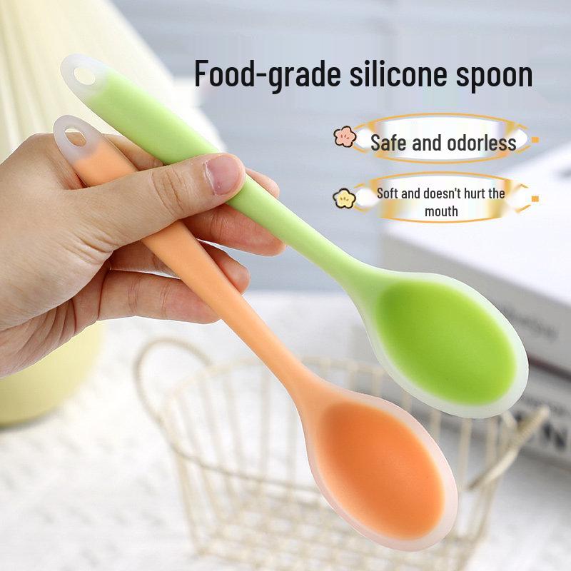 Food-Grade Silicone Spoon for Soup, Jam, and Stirring - Kid-Friendly