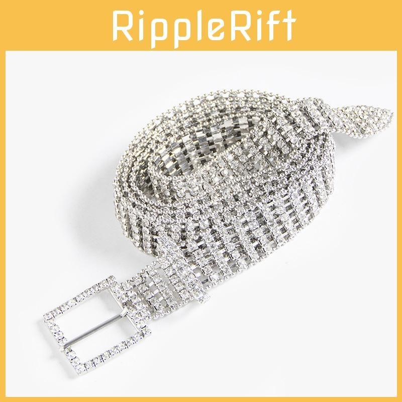 Premium Metal Water Drilled Waist Chain Women Fashion Waist Jewelry Accessory