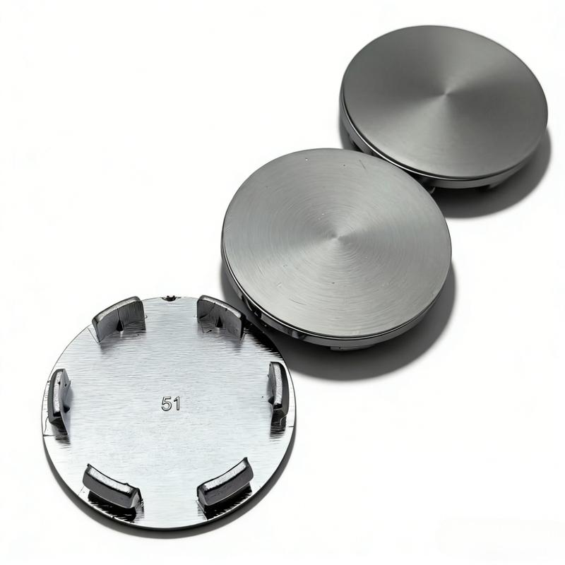 4pcs No Logo Black/Silver Emblem Car Wheel Center Caps 51MM 46MM Wheels Hub Cap Rim Hubcaps Dust Cover Replace Car Accessories