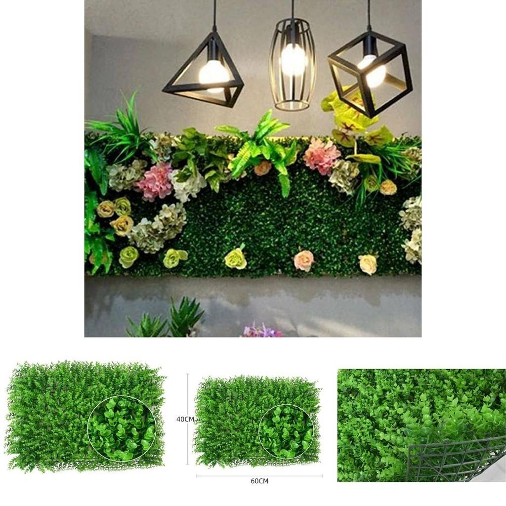 Vibrant 60*40cm Artificial Eucalyptus Plants Green Wall Greenery Fence Foliage Decor For Elegant Home Ambiance