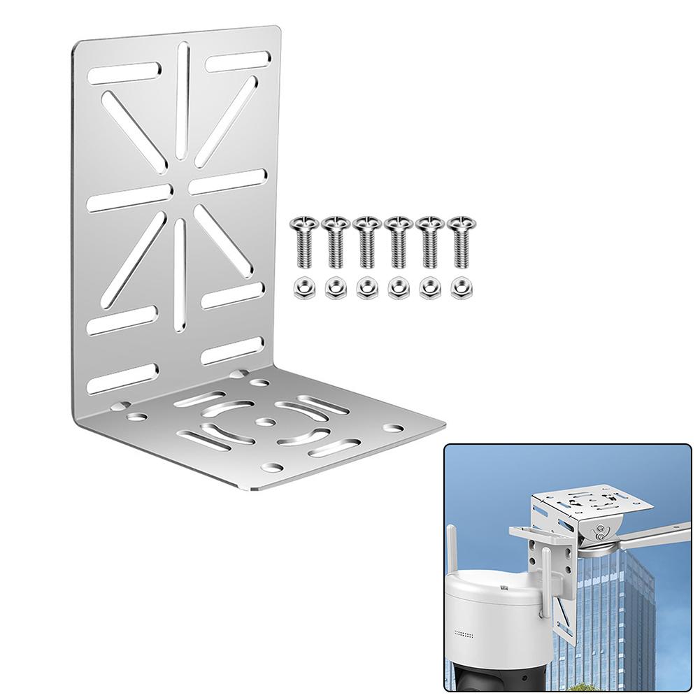 1pc L-Shape Wall Mount Bracket L Shape Adapter Auxiliary Bracket With Nuts Screws For Cctv Camera Support Bracket