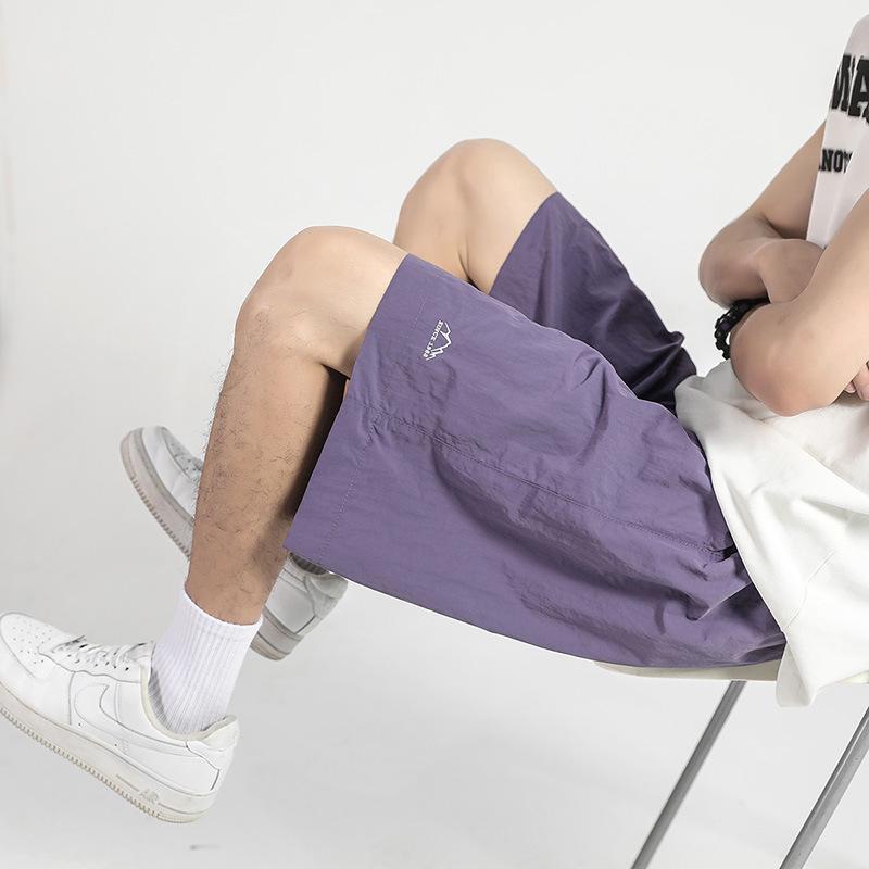 Men's Summer Trendy Ice Silk Embroidered Casual Shorts