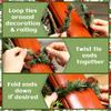24 Pcs Christmas Garland Ties with Red Berries & Pine Cones for Holiday Decor