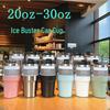 Diamond Paint 30oz Stainless Steel Insulated Straw Cup - Large Capacity Ice Buster Coffee Tumbler
