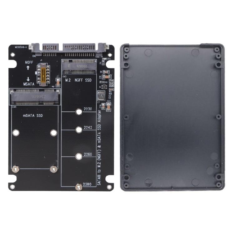 M.2 NGFF/MSATA To SATA3 Adapter Case, Convert Solid Disk To 2.5"/3.5" With Ease Multiple Size Supported