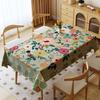 Vintage Floral Rectangle Waterproof Tablecloth for Table Decor Reusable Farmhouse Kitchen Dining Wedding Holiday Party Decor