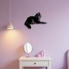 Maine Coon Metal Wall Art Cartoon Cat Statue Mural Waterproof for Grooming Salon Pet Decor Gift for Cat Lovers Farmhouse Hanging Ornament