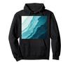 Teal Watercolor Ocean Wave Abstract Coastal Minimal Art Hoodie